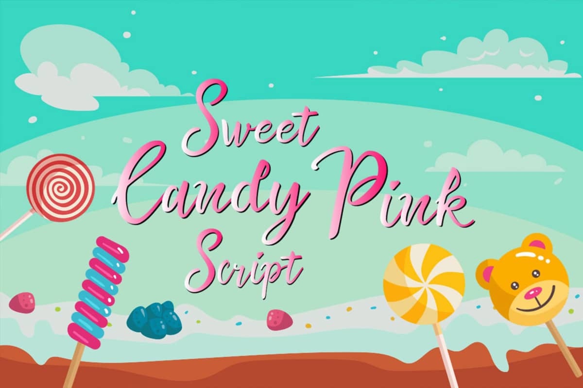 Sweet Candy Pink Beautiful Script